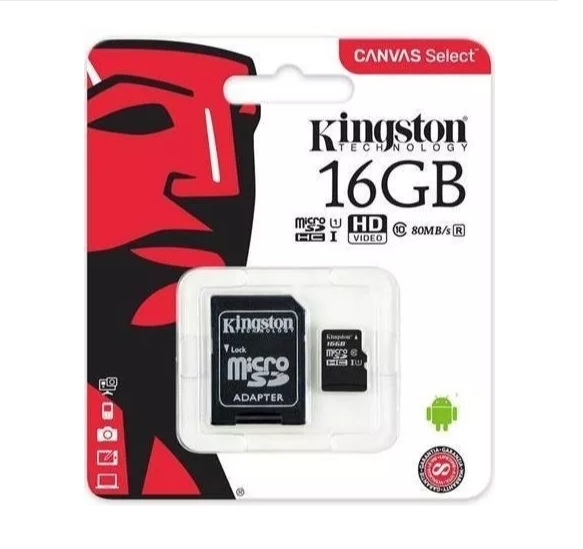 KINGSTON RM SDCS/16GB MICROSDHC/SDXC CANVAS SELECT 80R CL10 UHS-I