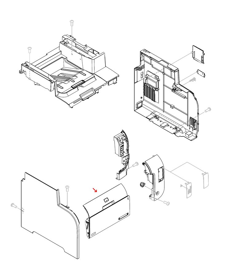 RM1-4848-000CN - Front Door Assembly For Laserjet CM2320 MFP Printer / Laserjet CP2020 Printer