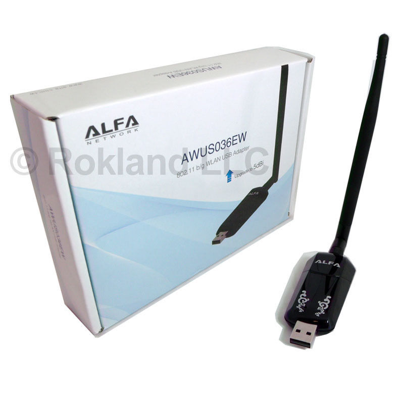 ALFA AWUS036H Wireless G USB WiFi adaptador de 5 dBi Antena REALTEK RTL8187L