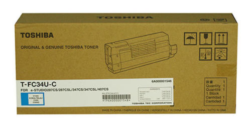 Toshiba TFC34UC Estudio287cs/347cs/407cs Cyan Toner [11500 Yield] [1 Btl/ctn]