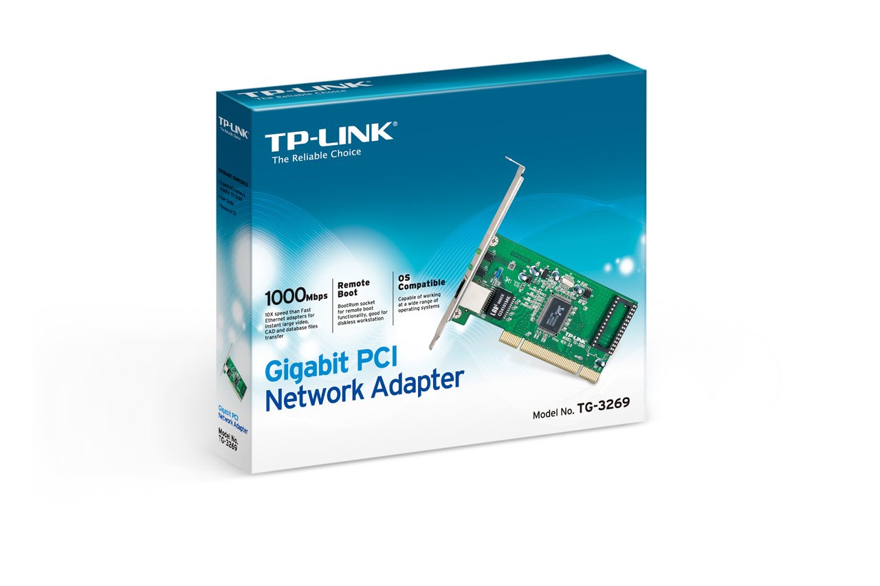 TP-LINK Adaptador de Red Gigabit PCI/Tarjeta, 10/100/1000 Mbps