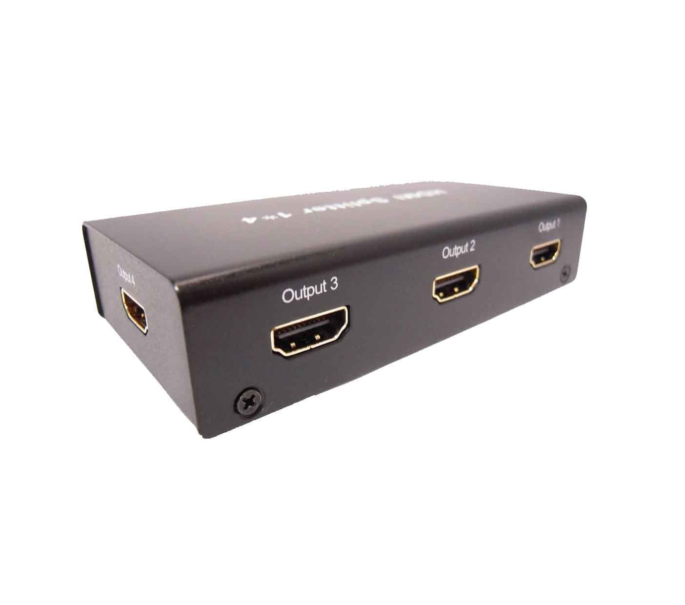 Port HDMI 1x4 Powered Splitter Ver 1.3 Full HD 1080P with HDCP Support, Deep Color, HD Audio