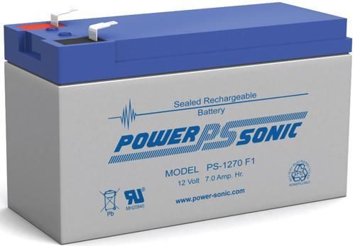 Power-Sonic Crown Battery 12CE7.5 - 12.00 Volt 7.00 AmpH SLA Battery