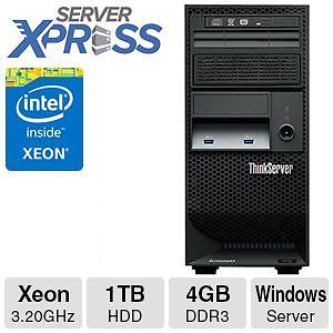 Lenovo ThinkServer TS140 Tower Server - 1-Way, Intel Xeon E3-1225 v3 3.20GHz, 4G