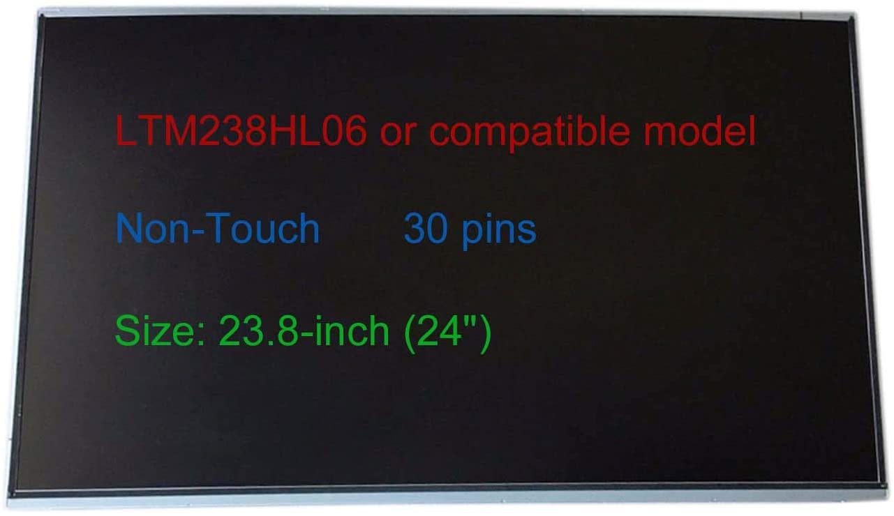 Display de reemplazo 23.8" LCD LED  1920x1080 Full HD LTM238HL06 or Other Compatible Model (for Non-Touchscreen Computer). Genérico.
