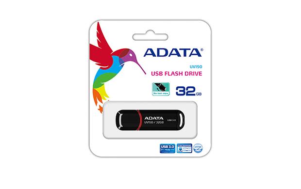 MEMORIA FLASH ADATA UV150 32GB USB 3.1 NEGRO (AUV150-32G-RBK) Â 