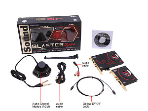 Creative Sound Blaster ZxR PCIe 124dB SNR Sound Card with 600ohm Headphone Amp and Desktop Audio Control Module