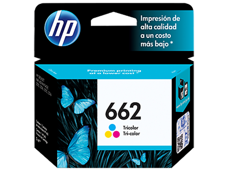 HP CA CZ104AL CONSUMIBLE HP 662 ADVANTAGE 100 PAGINAS TRICOLOR ink advantage 1015, 1515, 2515, 3515, 3545, 4645, 2545, 2645
