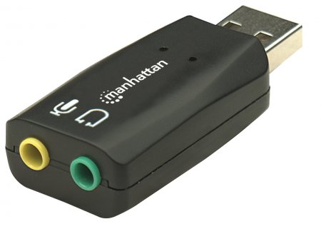 MANHATTAN CA 150859 Adaptador de Audio 3D USB conexiÃ³n de micrÃ³fono y salida de audio