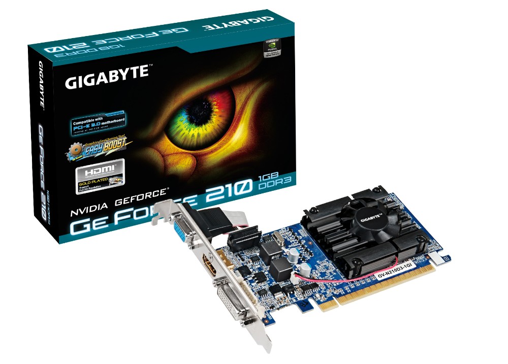 GIGABYTE VC GV-N210D3-1GI REV6.0-LA  VCX GF 210 1GB DDR3 LP  64B PCIE2.0 DVI/D-SUB/HDMI 40c