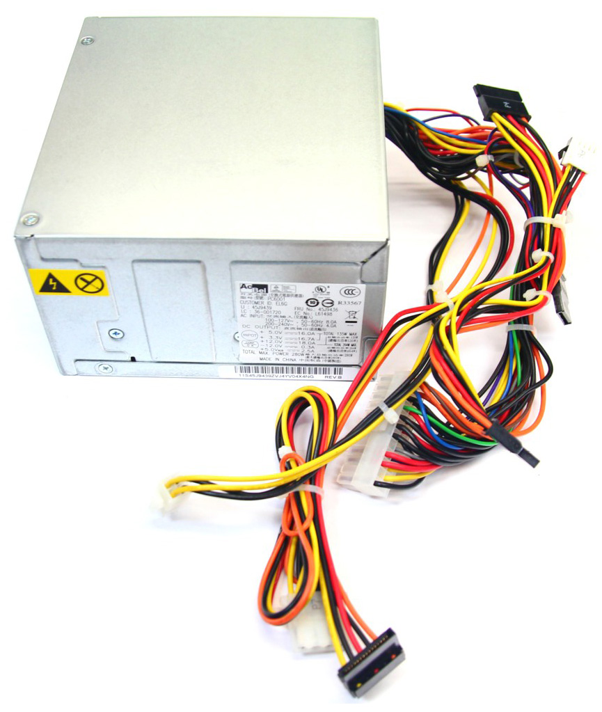 IBM Lenovo 280-Watts ATX Power Supply for ThinkCentre M57e Mfr P/N DPS-280FB
