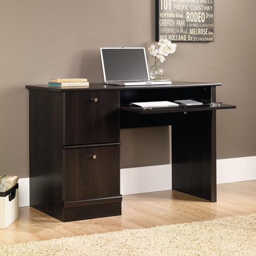 Sauder - Computer Desk with Slide-Out Keyboard Shelf - Cinnamon Cherry
