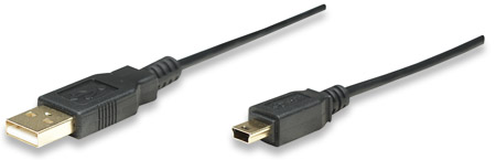 CABLE USB V2.0 A-MINI B  1.8M/6 FIT 390347