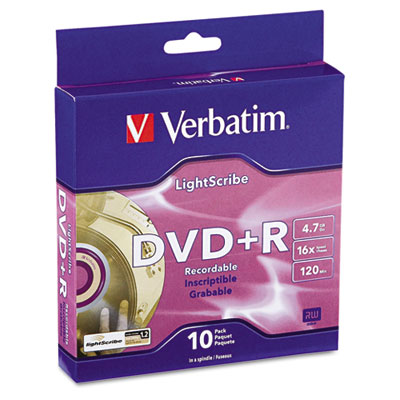 DVD+R VIRGEN VERBATIM 4.7 GB LIGHTSCRIBE 10PZS