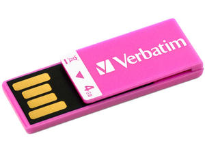 MEMORIA USB VERBATIM FLSH CLIP-IT 4GB ROSA