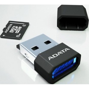 MEMORIA MICRO SDHC ADATA 8GB + CR V3 BLACK&BLUE (AUSDH8GCL4-RM3BKBL)