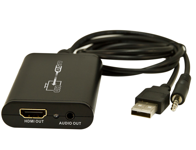 CABLE CONVERTIDOR USB - HDMI+3.5MM AUDIO  UP TO 1080P