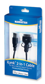 MANHATTAN CABLE PARA IPOD/IPAD SMARTPHONE2EN1(30 PINES Y MICRO USB