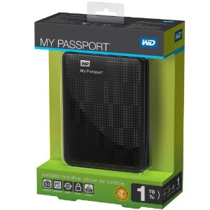 Western Digital My Passport 1 TB USB 3.0 Portable Hard Drive Black