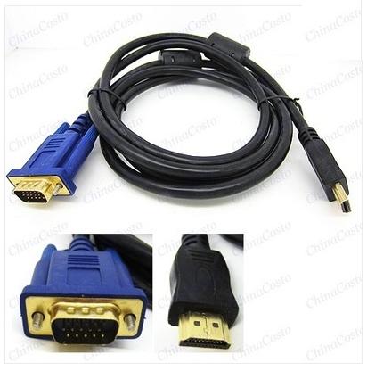NEW 6FT HDMI Male type A to VGA HD-15 Male M/M Adapter Cable 1080P for HDTV DVD