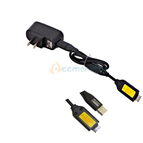 AC Home/Wall Charger +SUC-C3 USB Data Cable for Samsung PL50 PL55 PL57 PL60
