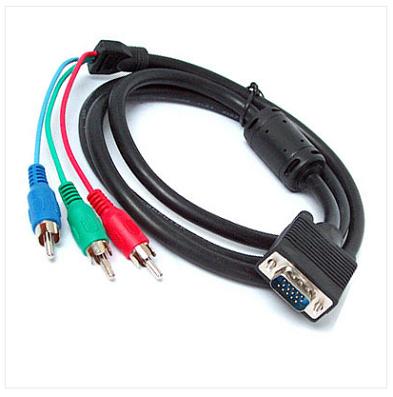 VGA to TV S-Video RCA AV 3 Adapter Cable A/V