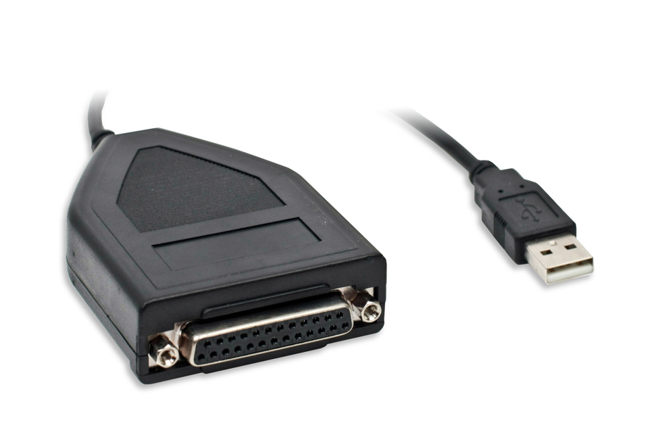 USB to Printer port converter / adapter. Add a parallel / DB25 connector quickly