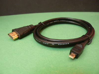 h4 Micro HDMI to HDMI Cable for Kodak PlayFull Ze1 HD Video Camera