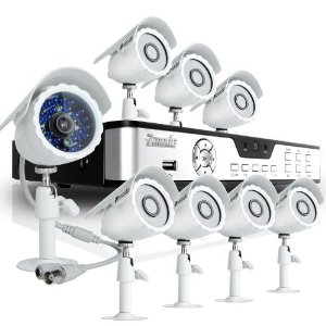 ZMODO 8CH H.264 CCTV Security DVR with 8 Outdoor Day Night IR Camera Surveillance System 500GB HDD