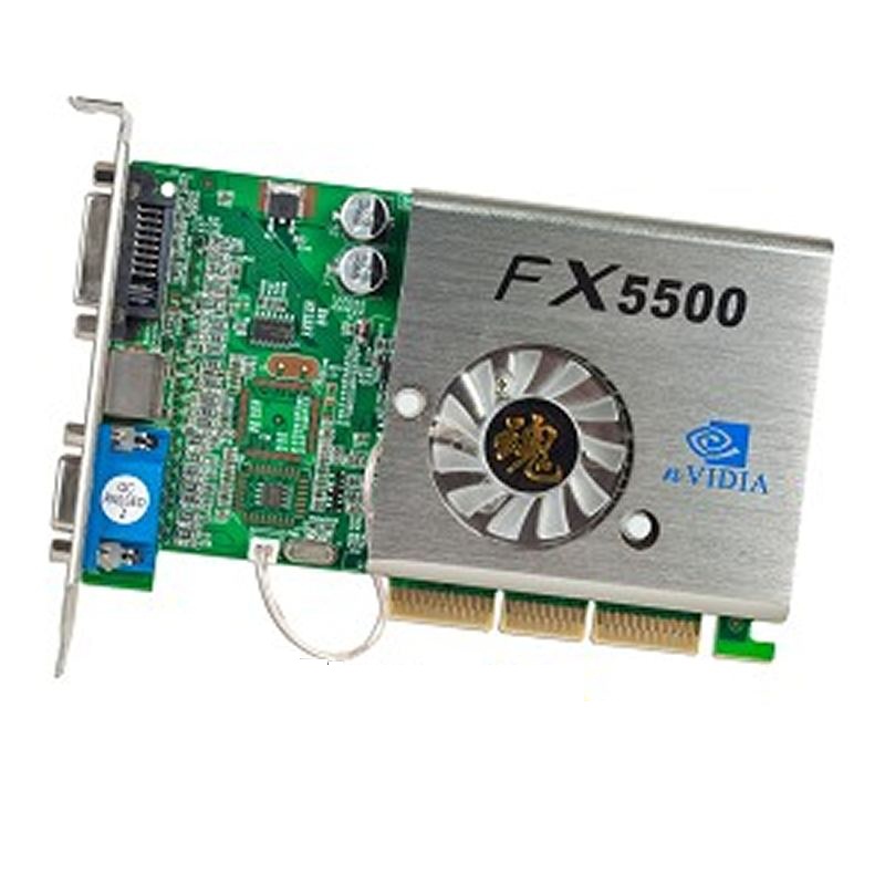 Nvidia GeForce FX5500 FX 5500 AGP 256MB Video Card