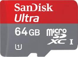 SanDisk Ultra 64 GB MicroSDXC Class 10 UHS-1 Memory Card with Adapter (SDSDQU-064G-AFFP-A)