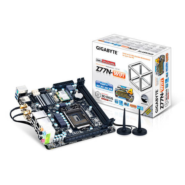 GIGABYTE GA-Z77N-WIFI LGA1155/ Intel Z77/ DDR3/SATA3&USB3.0 Mini-ITX Motherboard