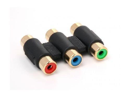 3 RCA RGB Gold Plated Cable Extender