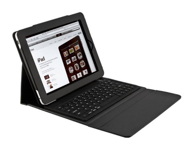 Black Leather Bluetooth Keyboard Case for Samsung Galaxy 10.1 P5100/5110 Tablet