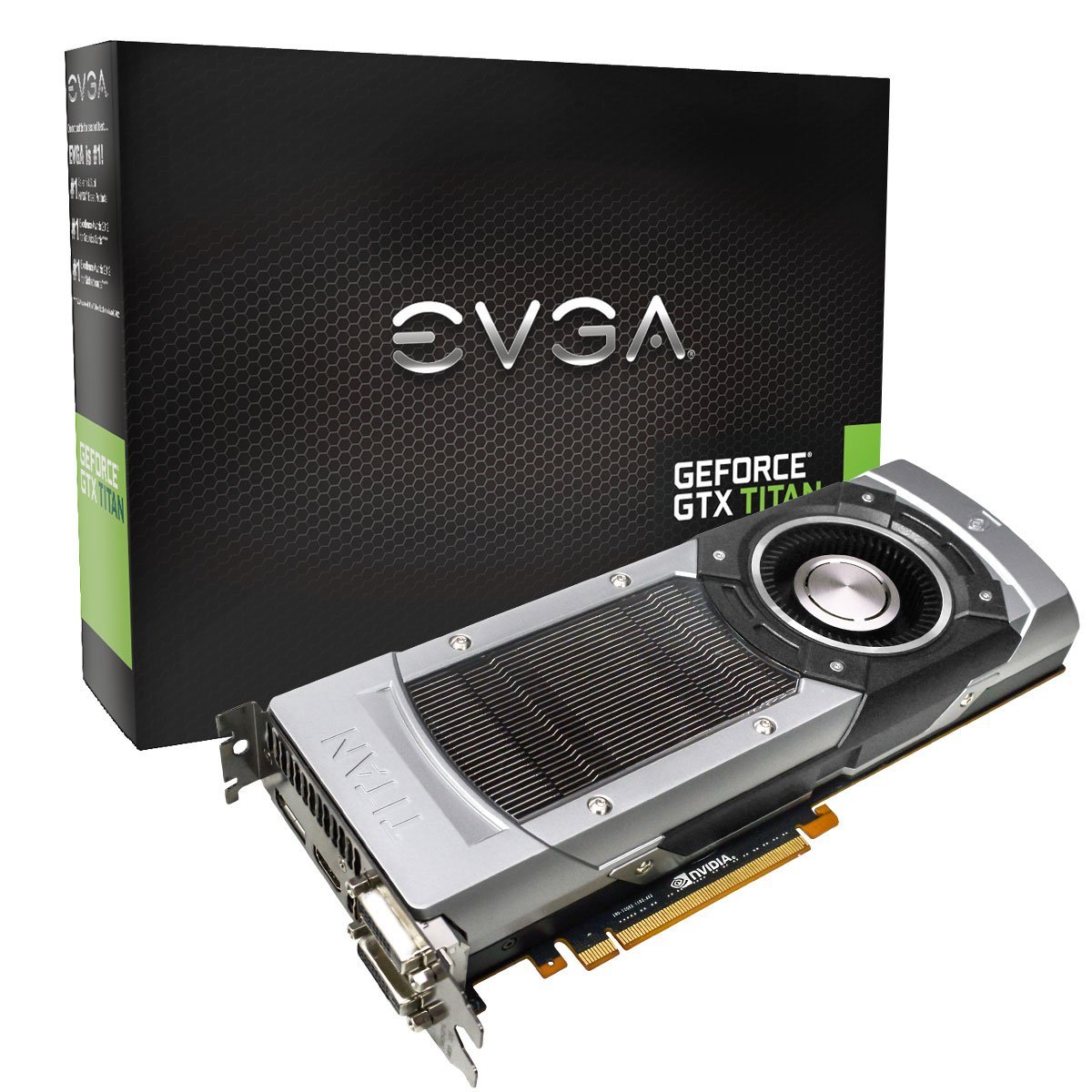 EVGA GeForce GTX TITAN 6GB GDDR5 384bit, Dual-Link DVI-I, DVI-D, HDMI,DP, SLI Ready Graphics Card (06G-P4-2790-KR) Graphics Cards 06G-P4-2790-KR