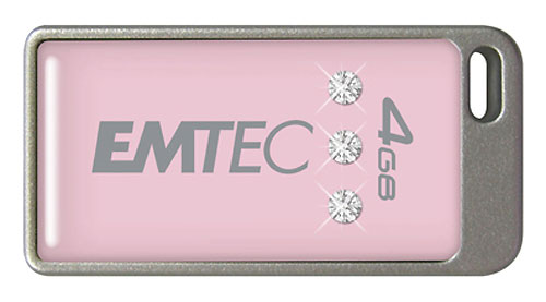 MEMORIA USB EMETEC S310 4 GB CRYSTAL PINK
