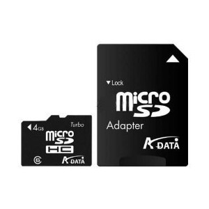 MEMORIA MICRO SD ADATA 4 GB CON ADAPTADOR