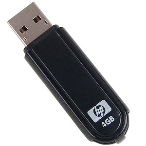 MEMORIA USB 4 GB HP V100W NEGRA