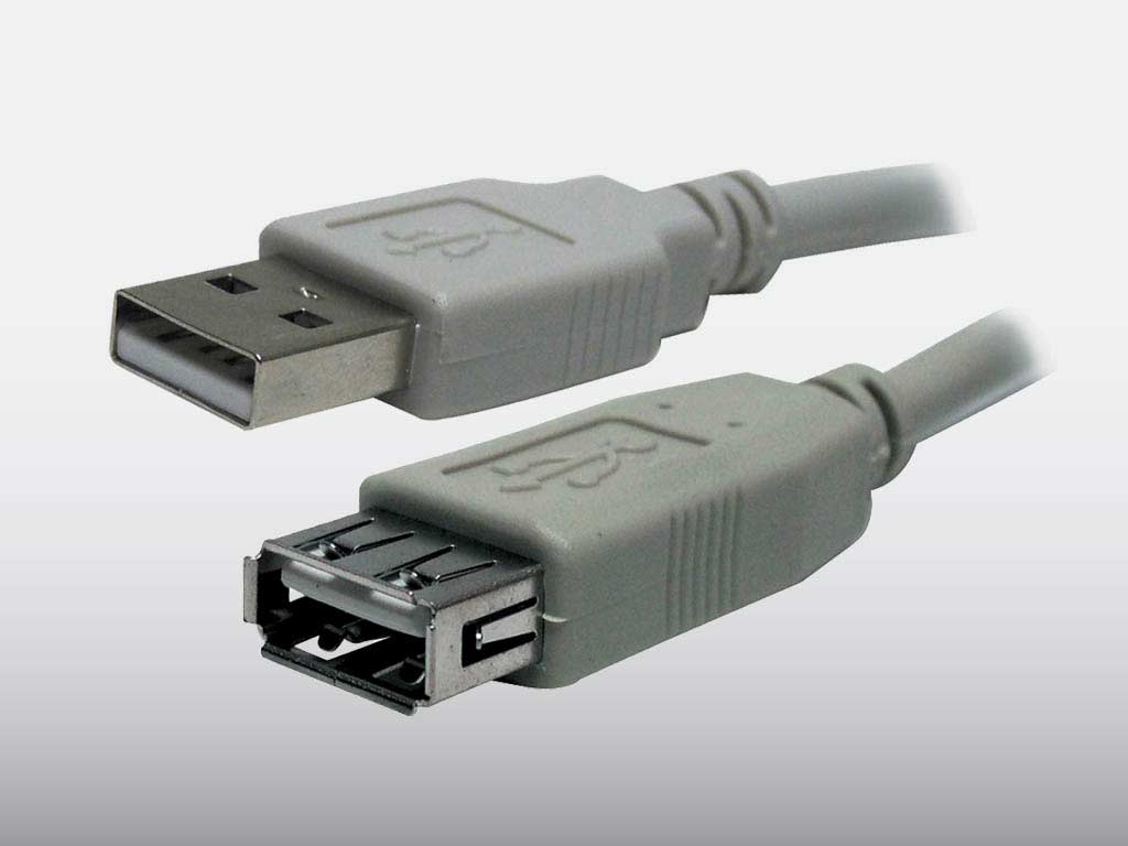 CABLE USB EXTENCION 1.8M GRIS