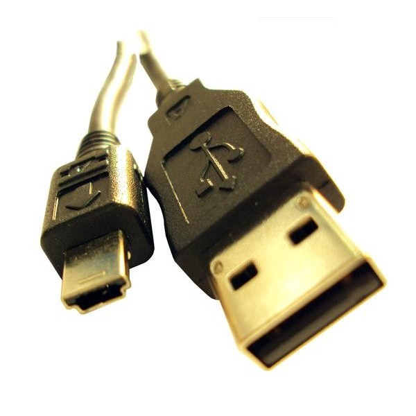 CABLE USB V2.0 A MINI B 5PIN NEGRO 1.8 MTS