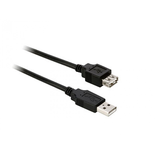 CABLE USB V2.0 EXT 1.8M NEGRO