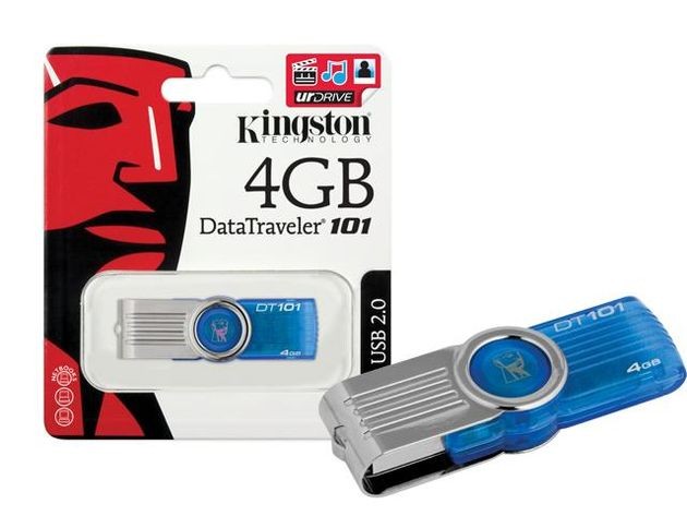 MEMORIA USB KINGSTON 4 GB DATRAVELER DT101G2/CYAN