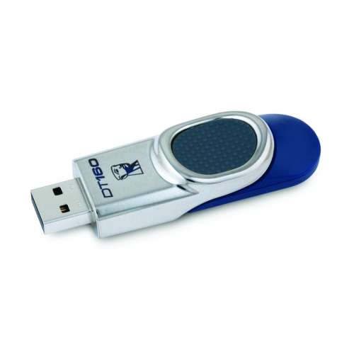 MEMORIA USB 4 GB KINGSTON CYAN  DT160/4GB GOMA/PLATA