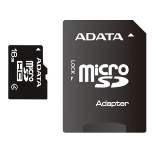 MEMORIA MICRO SDHC ADATA 16 GB CON ADAPTADOR ADATA CL4