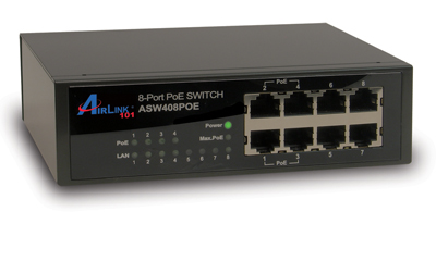 SWITCH AIRLINK ASW408POE 8 PUERTOS 10/100 MBPS