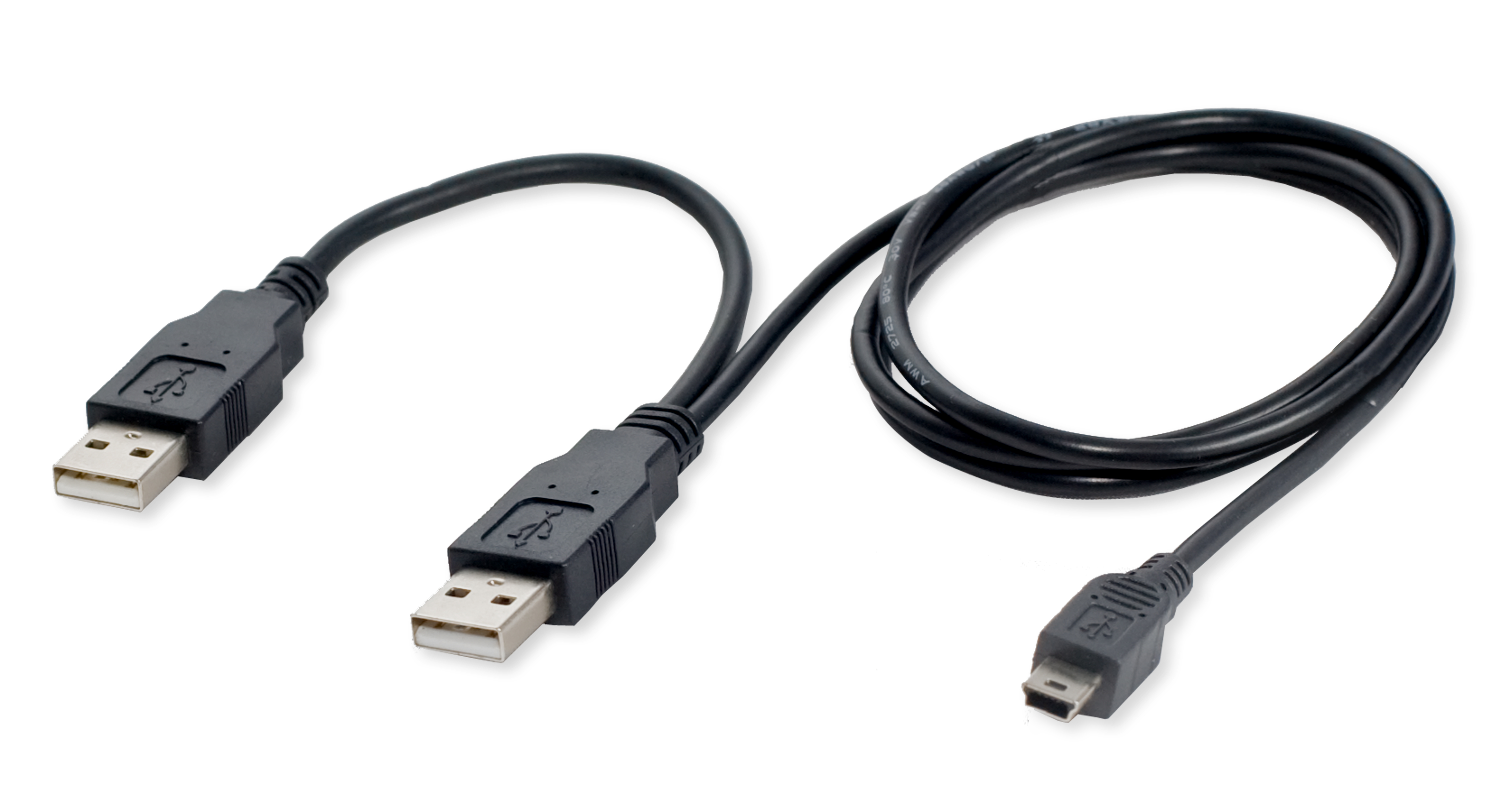 CABLE USB V2.0 A-MINI B 5 PIN DUAL