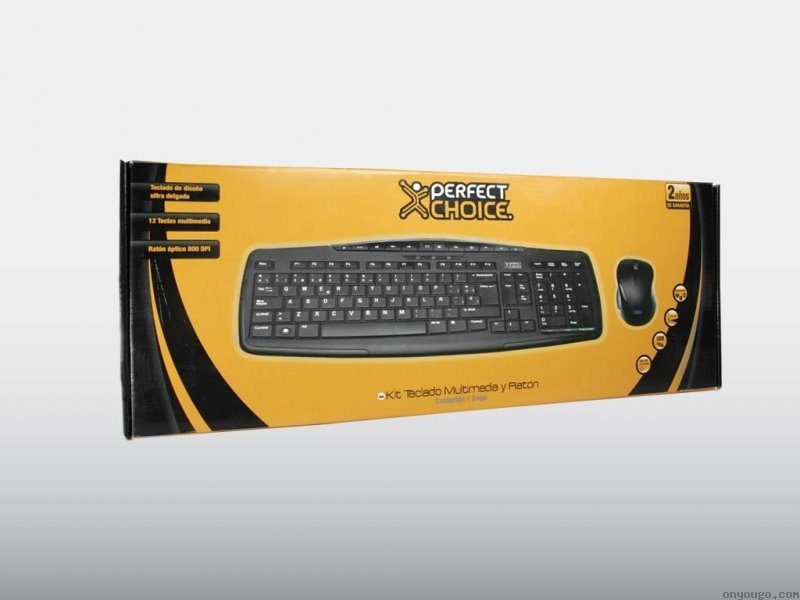 KIT PERFECT CHOICE TECLADO Y MOUSE PC-200604