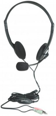 164429 Diadema ajustable con micrófono y control de volumen - Cable 1.8 m, garantia de 3 años.