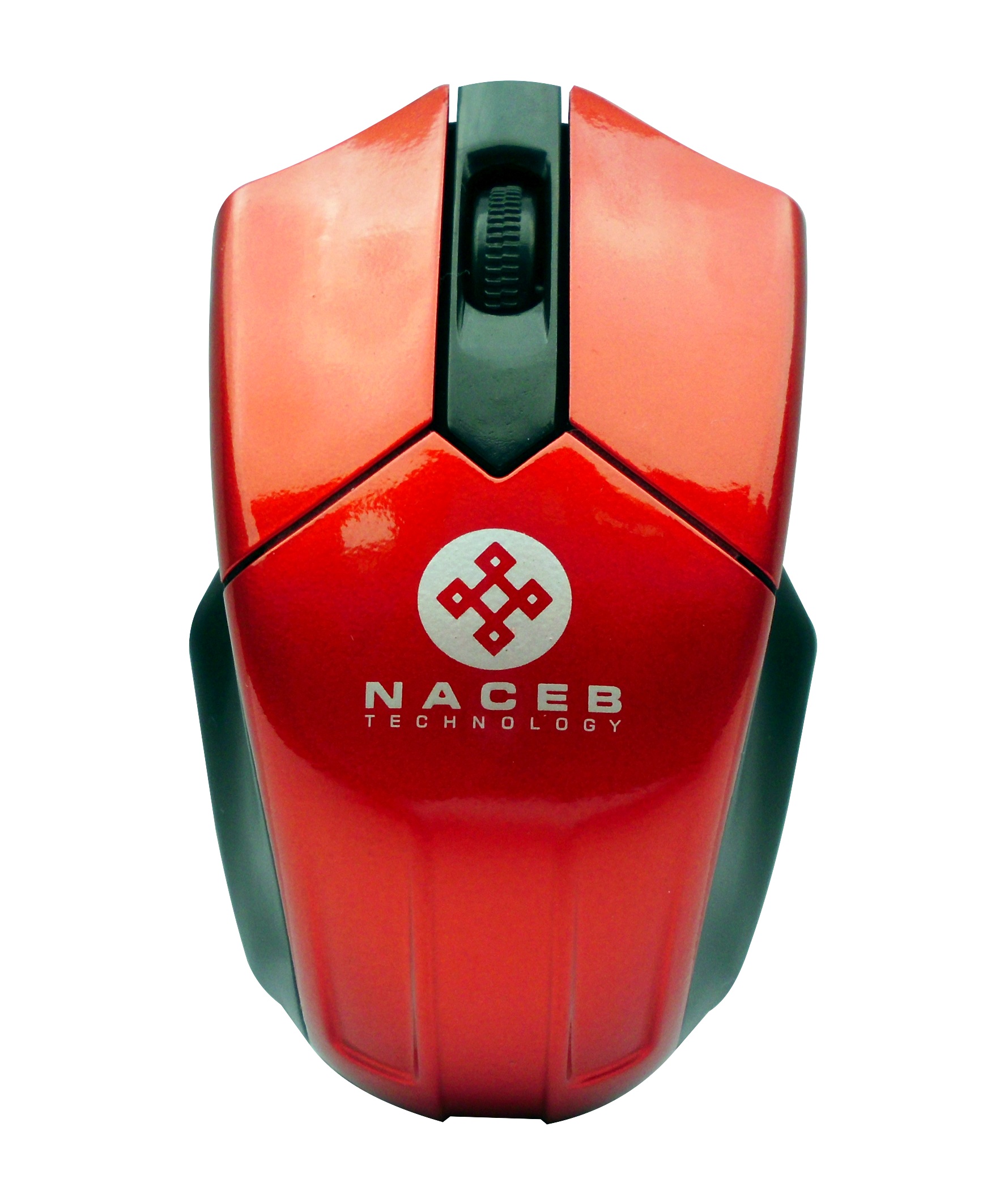 Mouse Naceb Technology - Rojo, 3 botones, Óptico, 1200 DPI