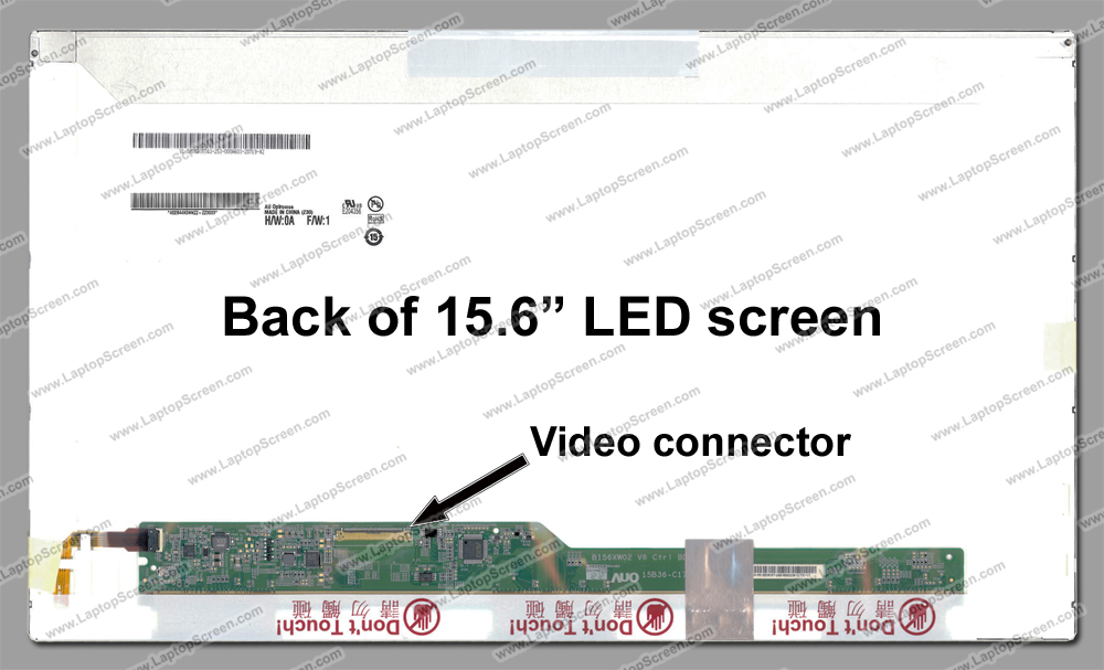 15.6-inch WideScreen (13.6"x7.6")  WXGA (1366x768) HD Matte LED LTN156AT02-L01
